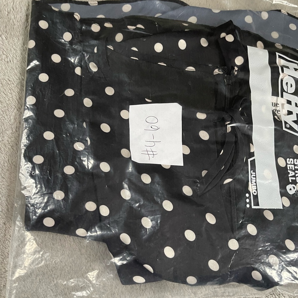 EUC Unique Vintage black with white polka dot dress size L - Picture 10 of 10